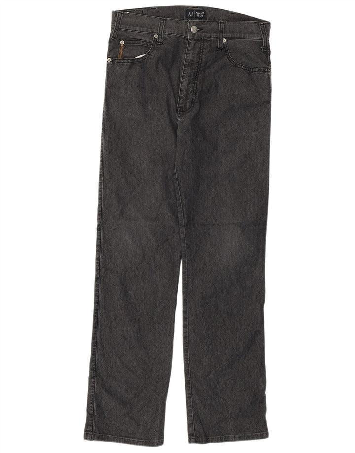 Blugi drepti pentru femei Armani W31 L30 bumbac gri