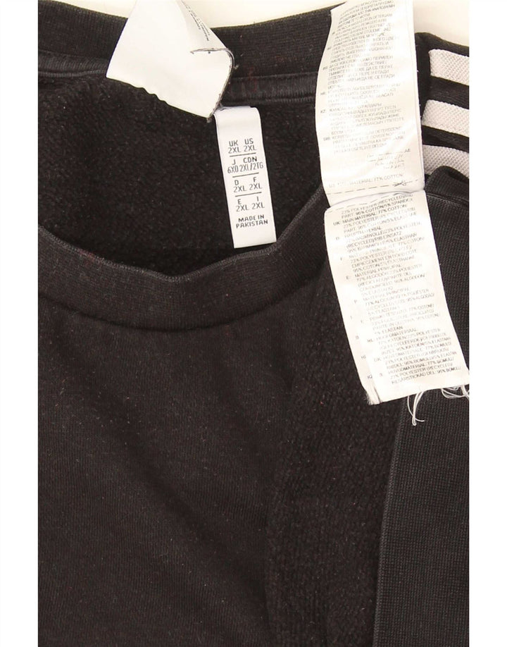 Pulover pentru bărbați Adidas 2XL, bumbac negru