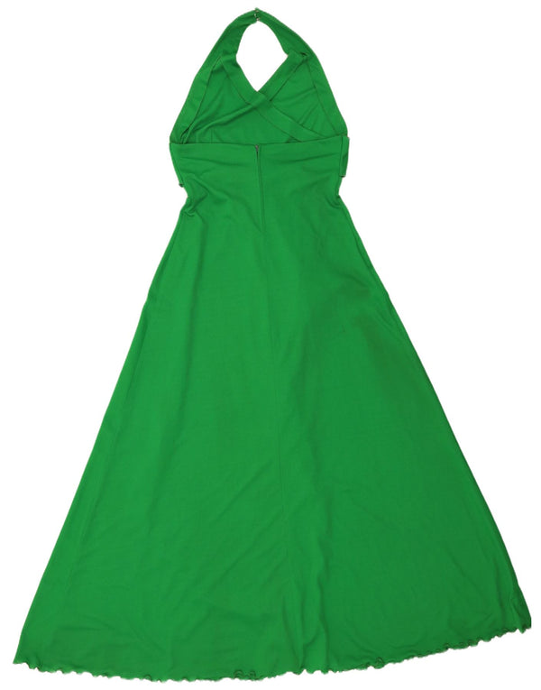Rochie Vintage pentru femei Maxi Halter UK 10 Small Green