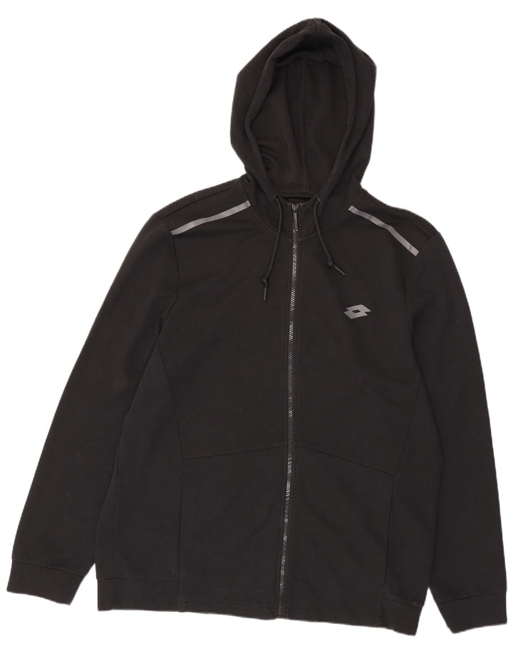 Pulover Lotto pentru bărbați, cu fermoar, XL, negru