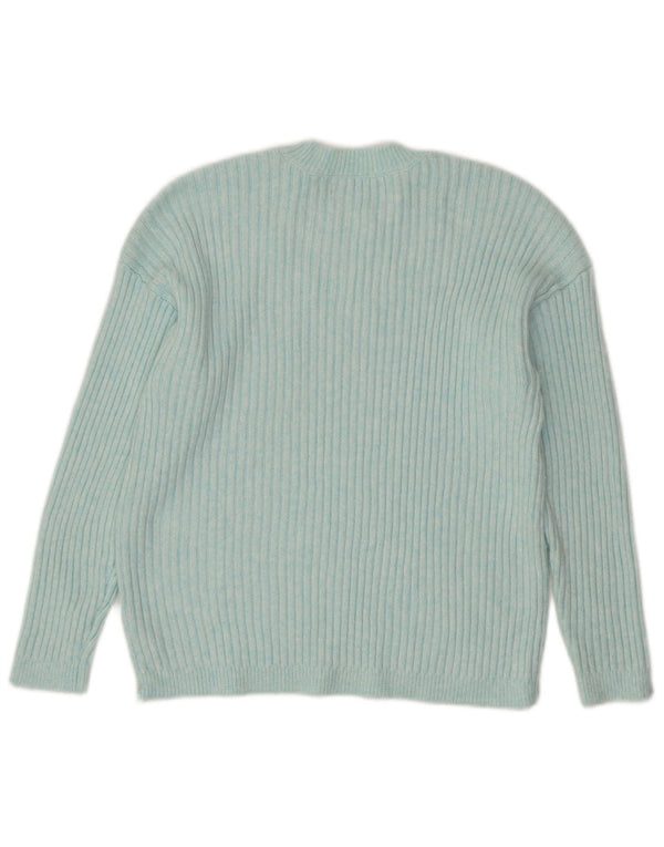 MARKS & SPENCER Pulover pentru femei cu decolteu rotund UK 16 Poliester albastru mare