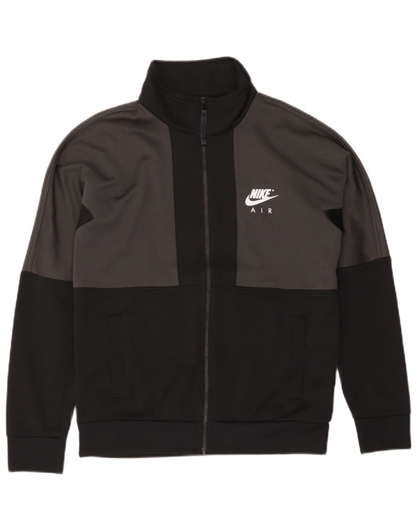Jachetă de top pentru trening grafic pentru bărbați Nike, gri mic, poliester color bloc