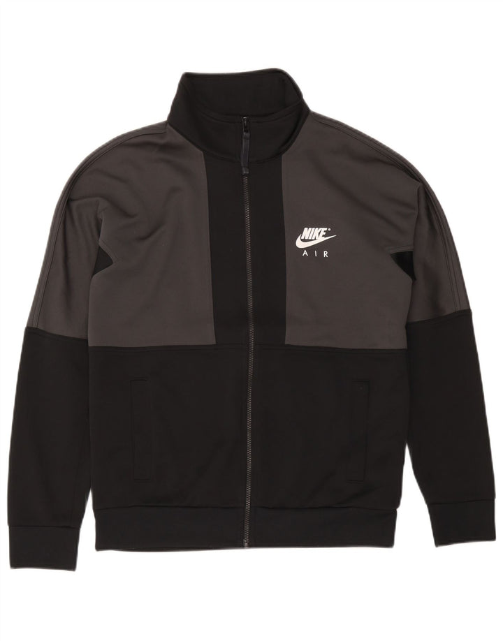 Jachetă de top pentru trening grafic pentru bărbați Nike, gri mic, poliester color bloc