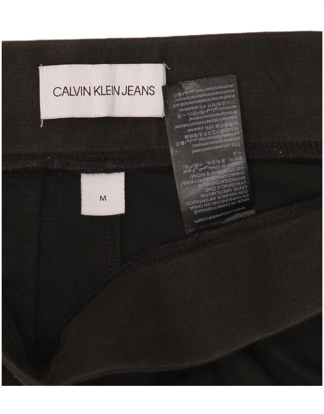 Pantaloni cropped Calvin Klein pentru bărbați, medii L32 L25, poliester negru