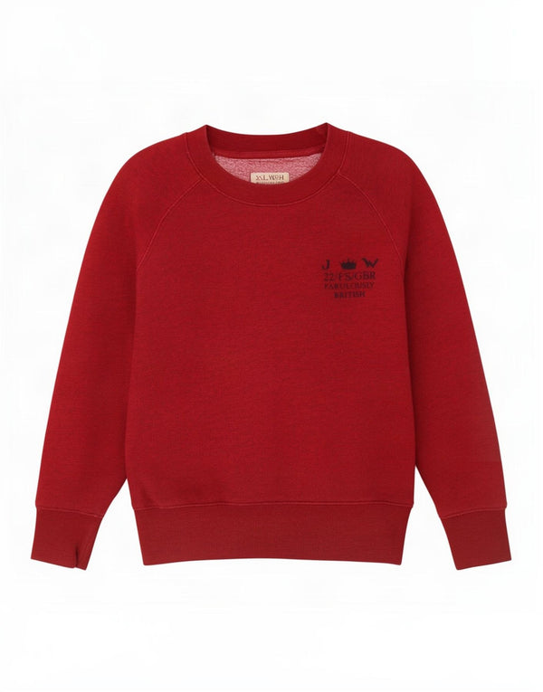 Pulover Jack Wills pentru femei Crop, UK 8, Bumbac Burgundy mic