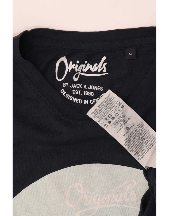 Tricou cu grafică obișnuită Jack & Jones pentru bărbați Top Mediu Bleumarin Natură