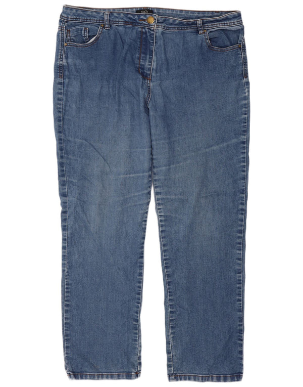 M&Co Womens Straight Jeans UK 18 XL W38 L29 Blue