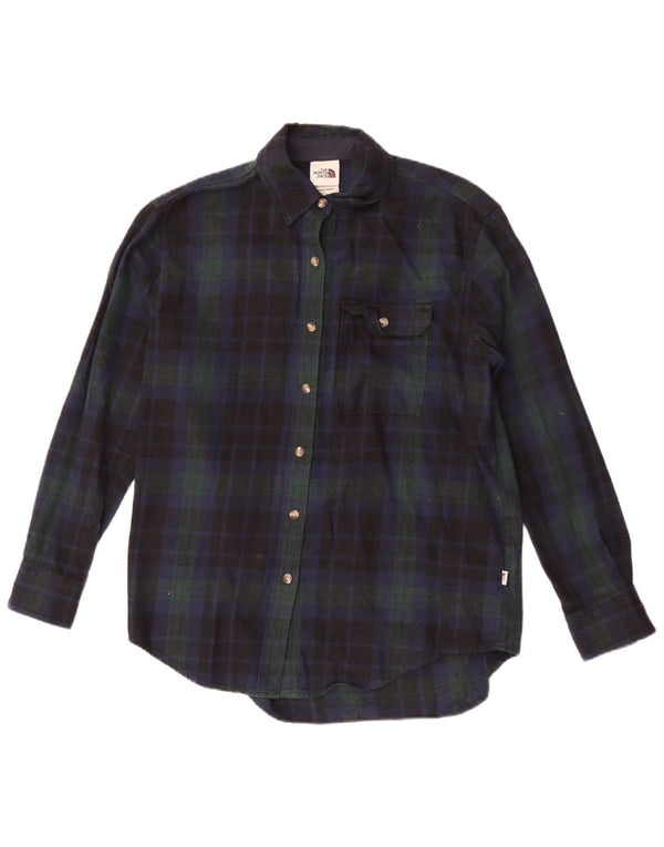 Cămașă de flanel supradimensionată pentru femei The North Face UK 10 Small Bleumarin Check