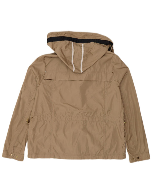 Jachetă cu glugă pentru femei Zara UK 18 XL poliester bej