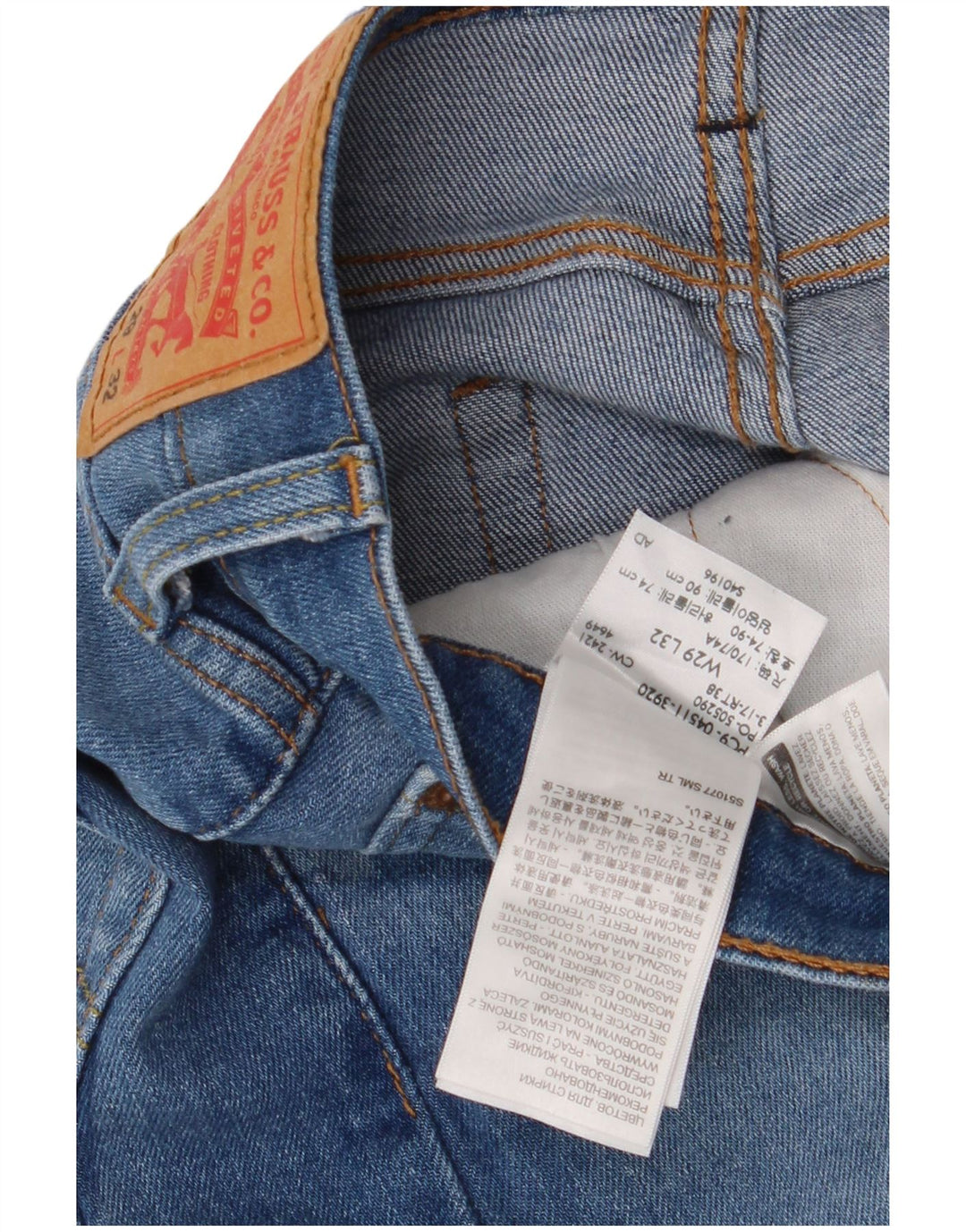 Blugi Levi's 511 Slim pentru bărbați W29 L32 Bumbac albastru
