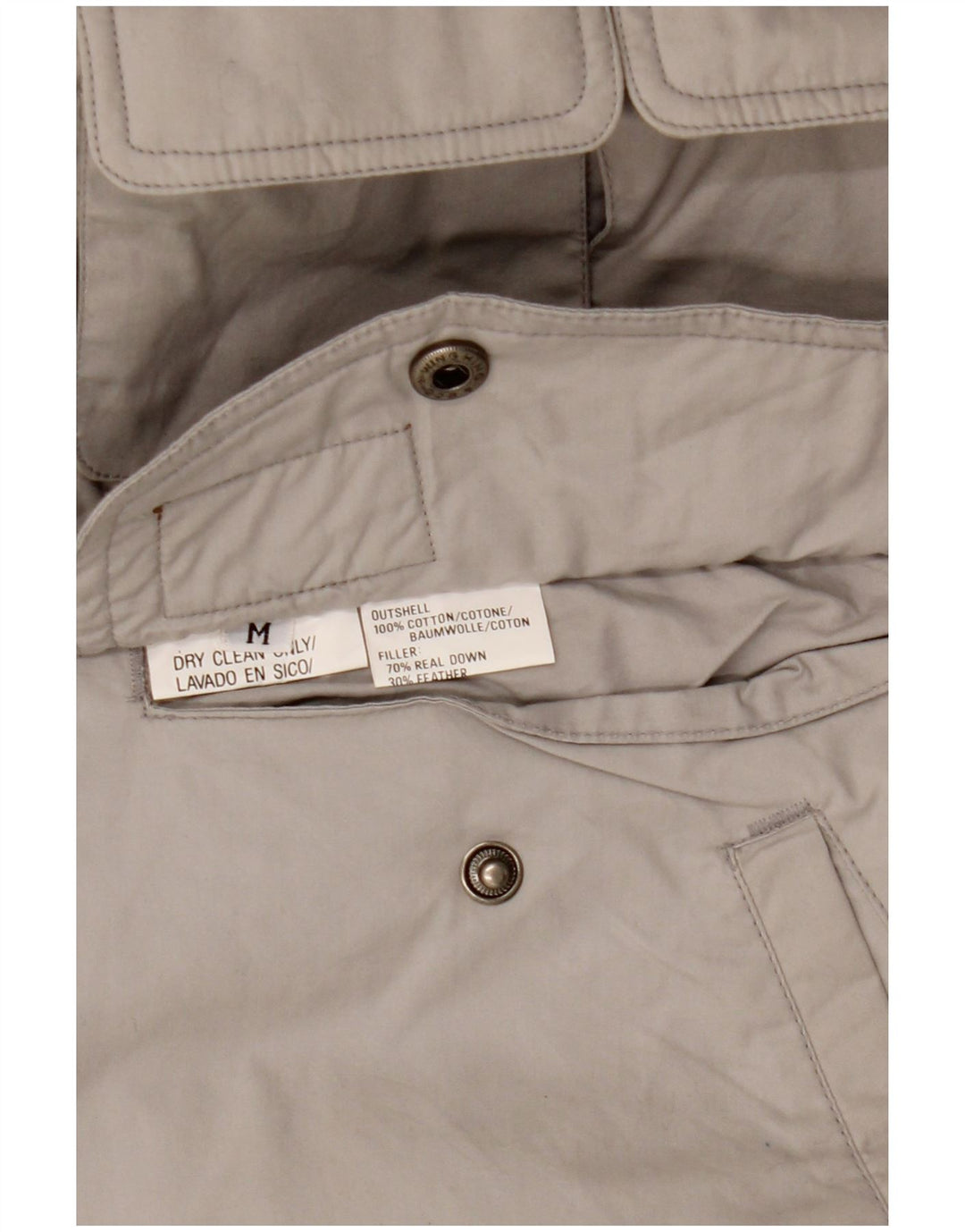 Jachetă căptușită reversibilă cu glugă pentru bărbați vintage UK 38 bumbac gri mediu