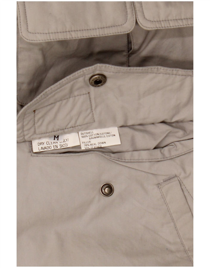 Jachetă căptușită reversibilă cu glugă pentru bărbați vintage UK 38 bumbac gri mediu