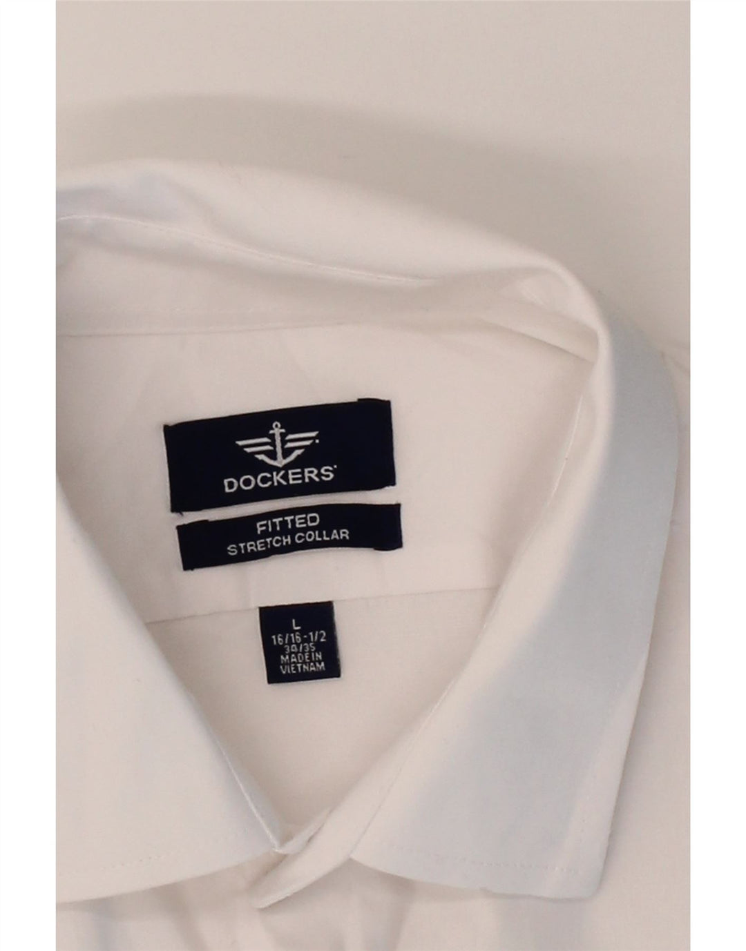DOCKERS Mens Shirt Size 16 1/2 Large White Cotton Vintage Dockers and Second-Hand Dockers from Messina Hembry 