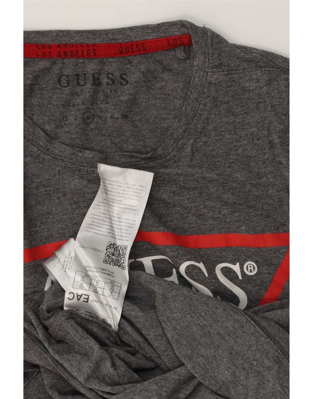 Tricou grafic Guess pentru bărbați Top din bumbac gri mediu