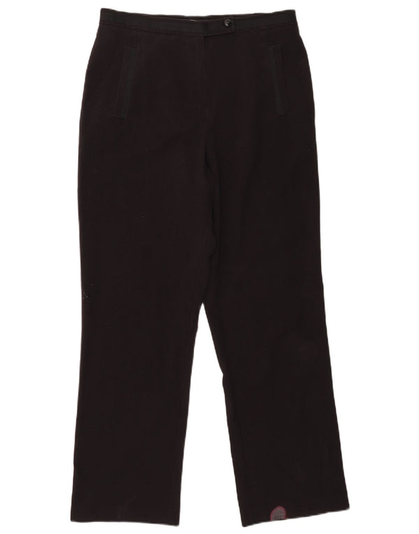 Pantaloni de costum drepți pentru femei Marks & Spencer UK 12 Medium L30 L27 Negru