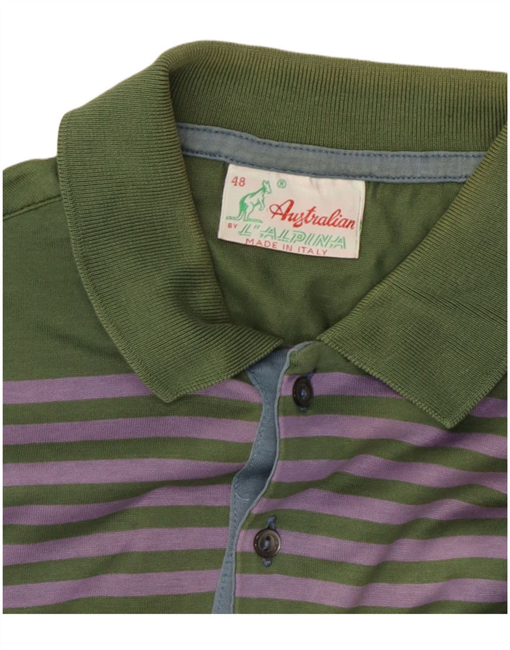 AUSTRALIAN L'ALPINA Tricou polo pentru bărbați IT 48 Medium Green Dunge