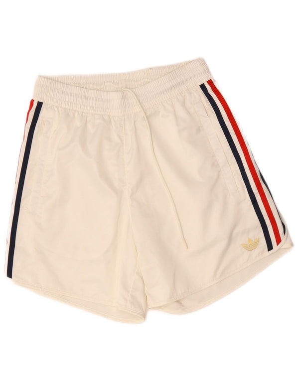 Pantaloni scurți sport pentru bărbați Adidas Mic, alb, poliester