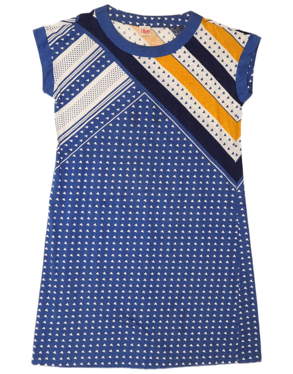 Rochie tricou Romy pentru femei UK 18 XL Albastru Geometric Poliamidă