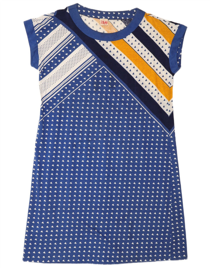 Rochie tricou Romy pentru femei UK 18 XL Albastru Geometric Poliamidă
