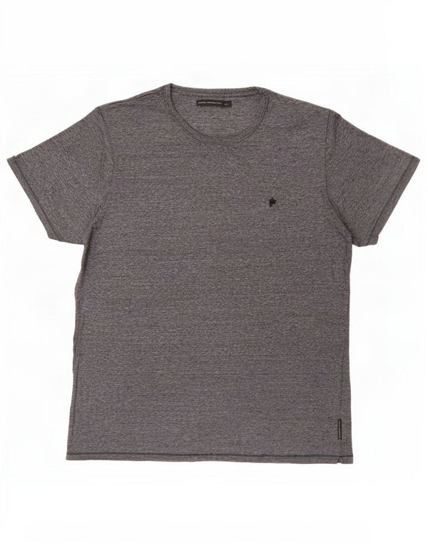 Tricou pentru bărbați French Connection Top 2XL Gri bumbac cu dungi