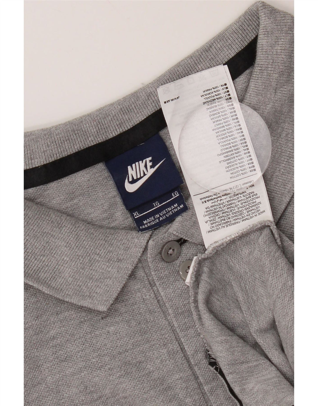 Tricou polo Nike pentru bărbați, XL, gri bumbac cu pete