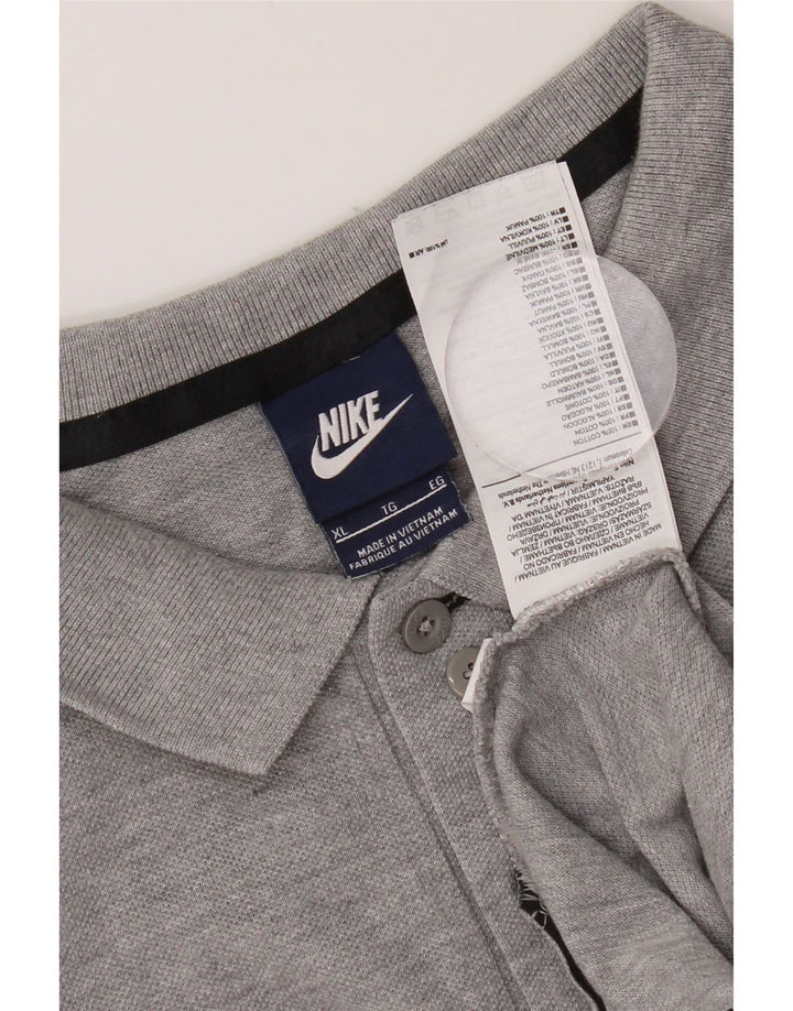 Tricou polo Nike pentru bărbați, XL, gri bumbac cu pete