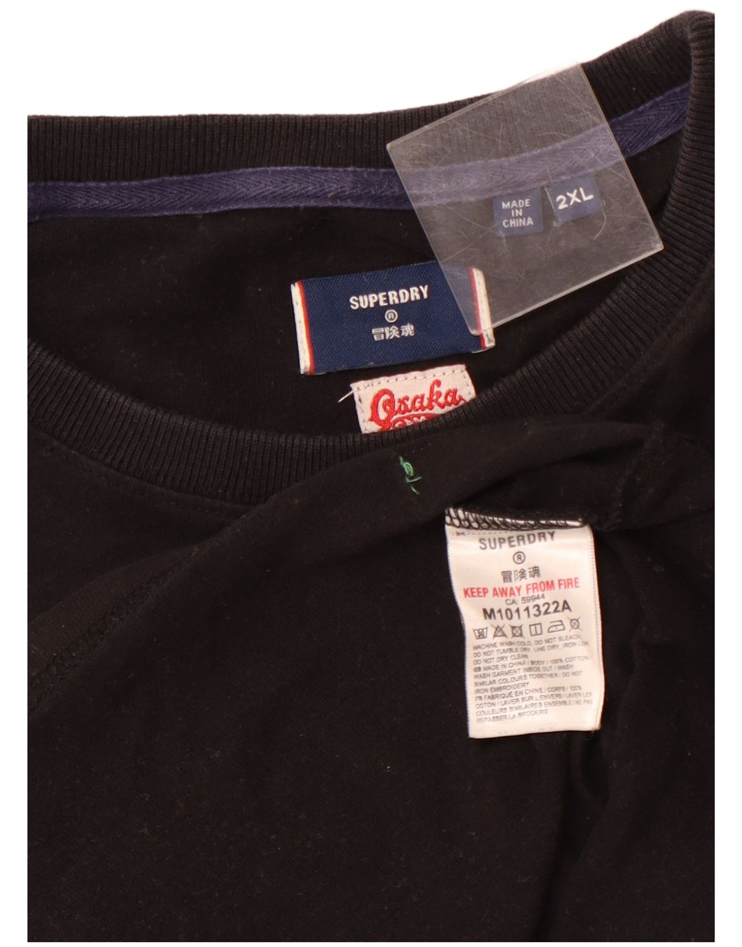 Tricou grafic pentru bărbați SUPERDRY Top 2XL bumbac negru