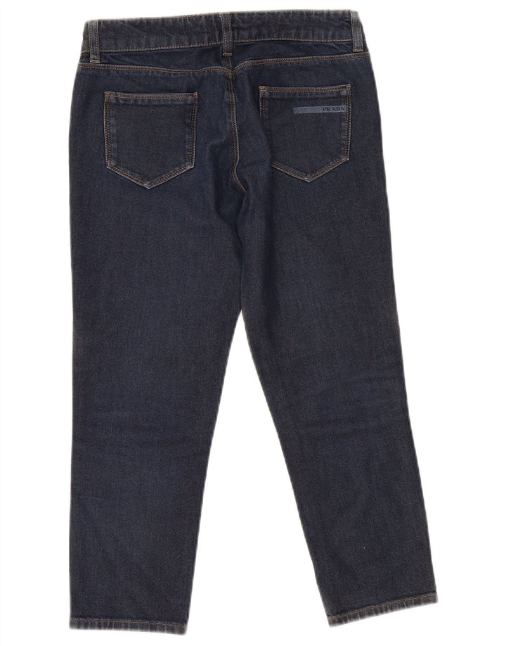 Blugi tăiați Prada pentru femei W25 L22 bleumarin