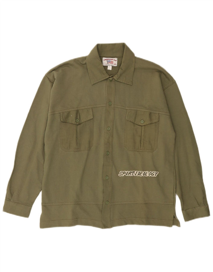 Cămașă cu grafică pentru femei VINTAGE US 10 Large Kaki Bumbac