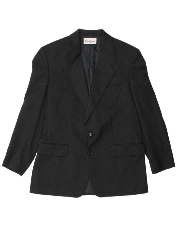 Jachetă Blazer pentru bărbați Pierre Cardin cu 2 nasturi UK 38 Medium Negru Lână nouă