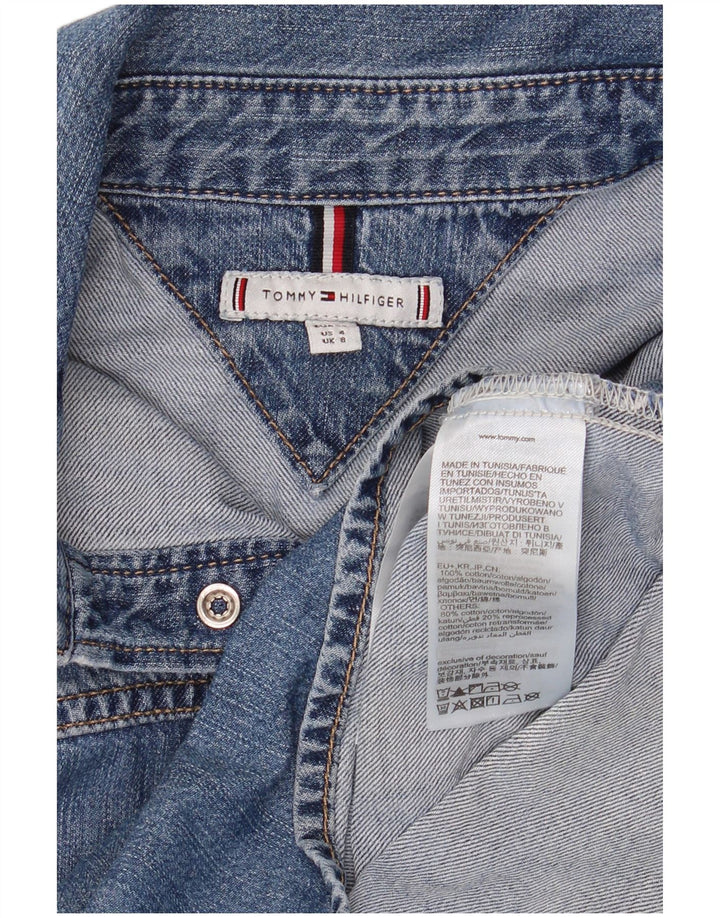 TOMMY HILFIGER Cămașă de denim supradimensionată pentru femei UK 8 Small Blue Bumbac