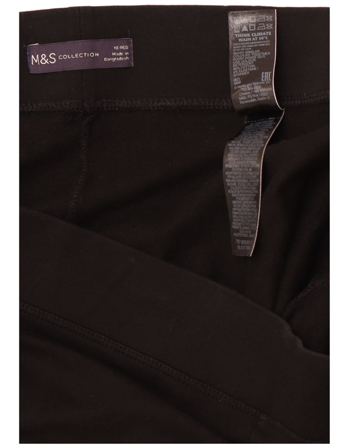 MARKS & SPENCER Pantaloni de trening pentru femei UK 18 XL Bumbac negru