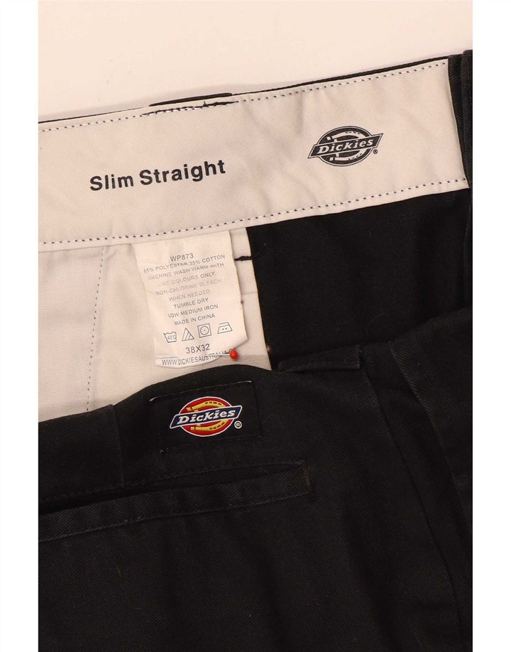 Pantaloni chino slim drepti pentru bărbați Dickies L38 L32 Poliester negru