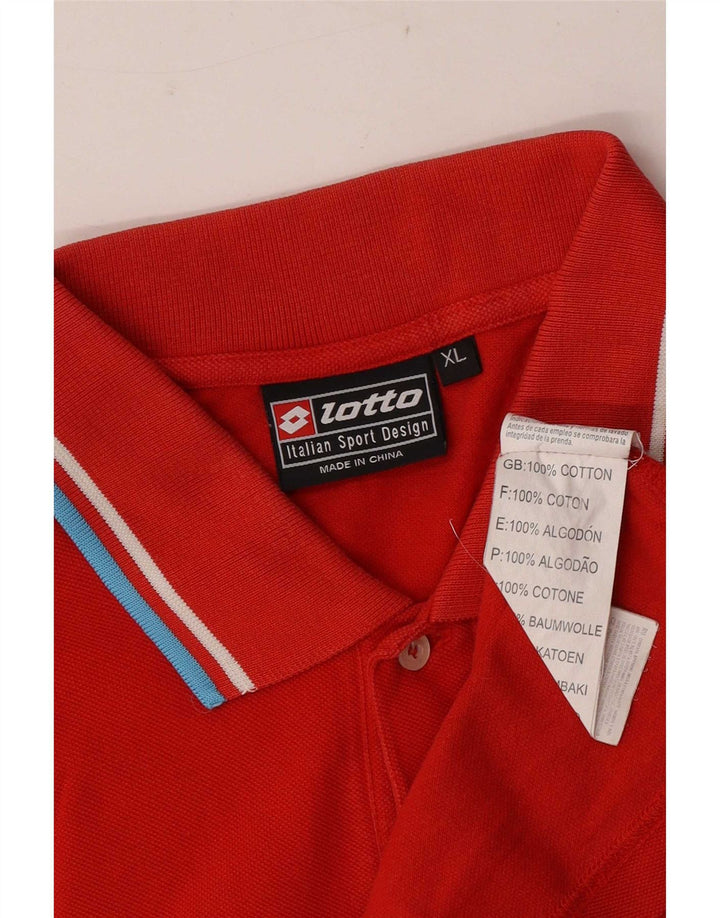 Tricou polo pentru bărbați Lotto XL bumbac roșu