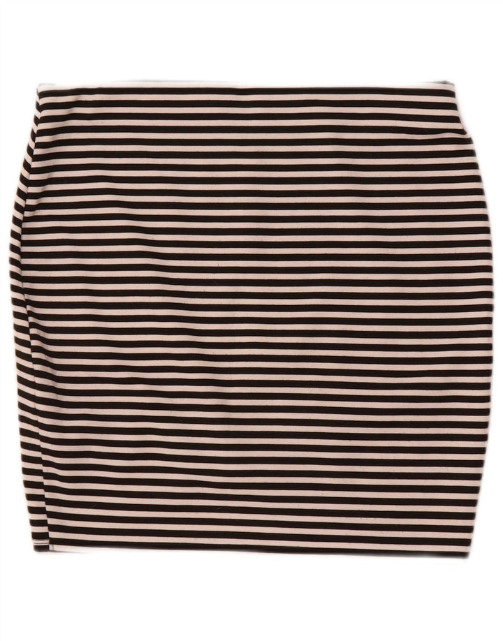 Fusta Mini Trafaluc pentru femei Zara Medium W28 Poliester cu dungi negre