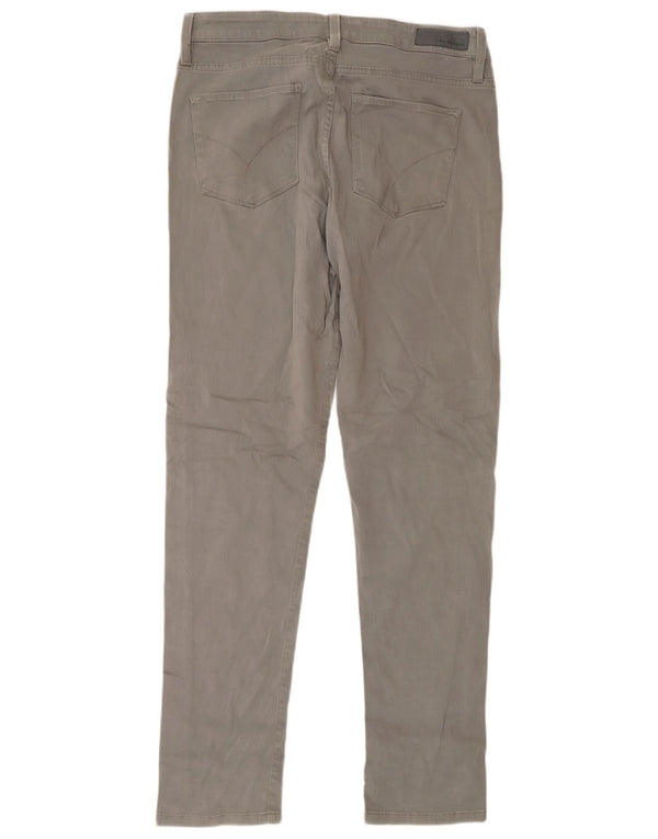 Pantaloni casual slim pentru femei Calvin Klein US 10 Medium W32 L32 bumbac gri