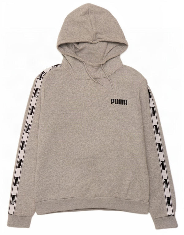 Pulover cu glugă cu grafic Puma pentru femei UK 16 mare, gri, bumbac color bloc