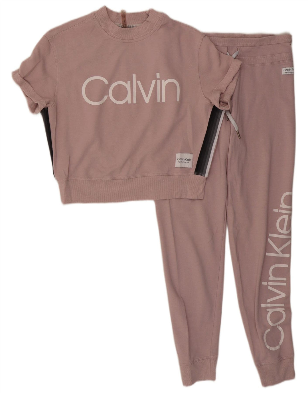 CALVIN KLEIN Trening complet cu grafic supradimensionat pentru femei UK 10 Small Pink