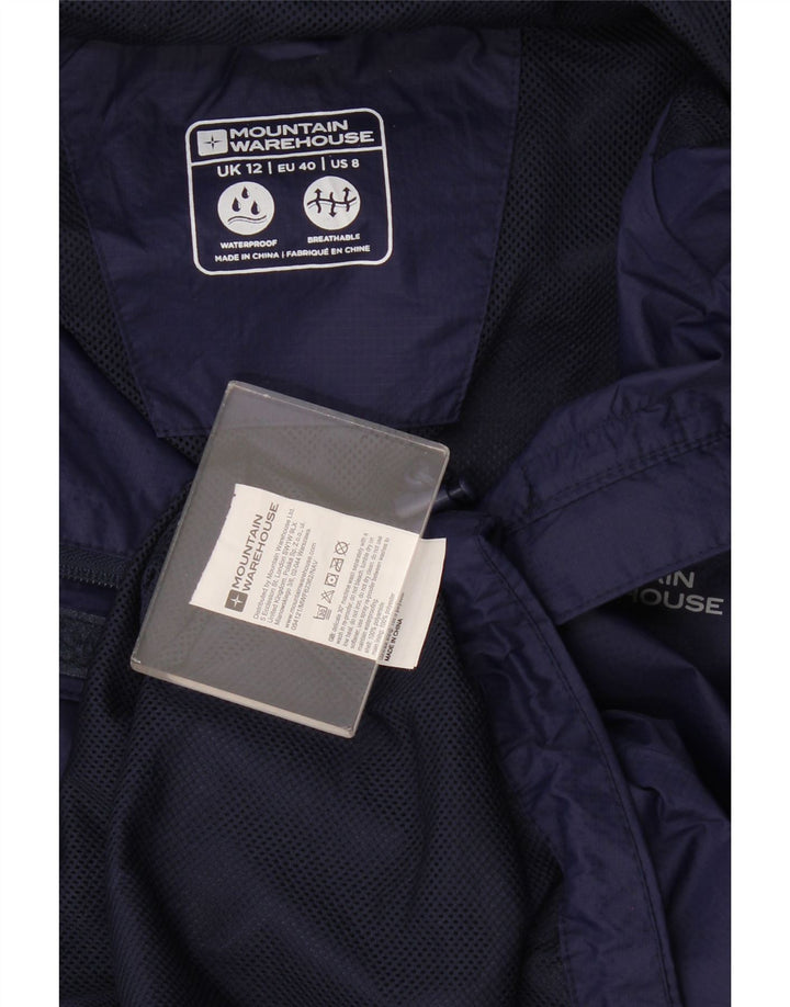 Jachetă de ploaie cu glugă pentru femei Mountain Warehouse UK 12 Medium Bleumarin