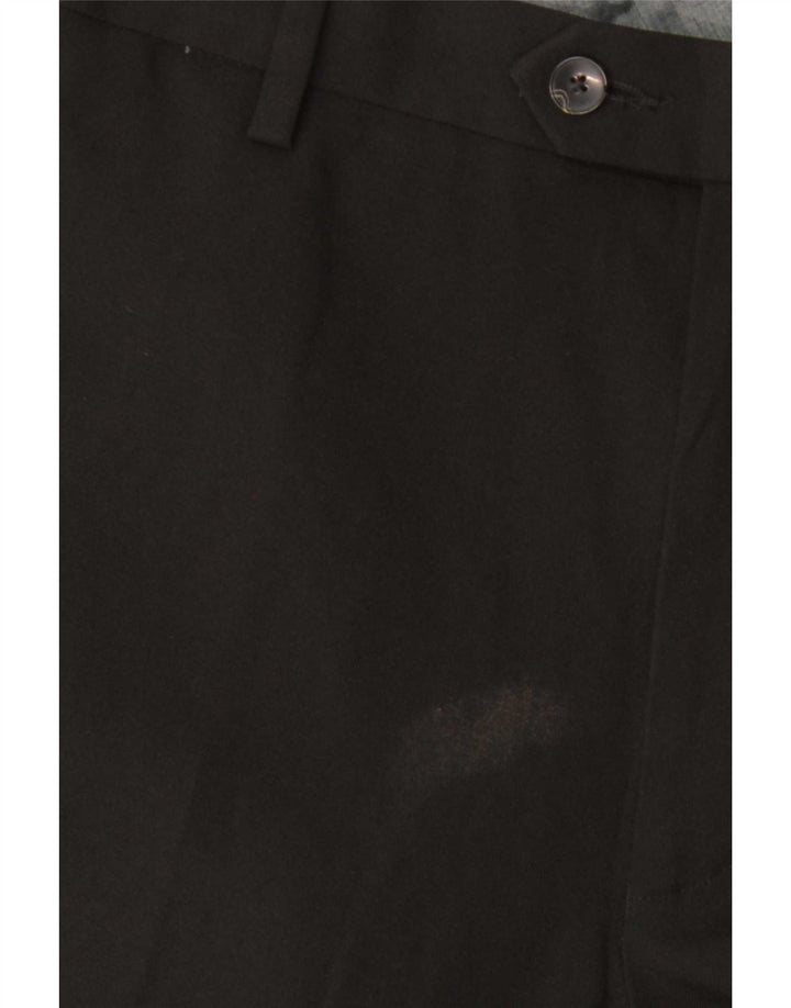 Pantaloni de costum obișnuiți pentru bărbați Marks & Spencer L40 L31 Poliester negru