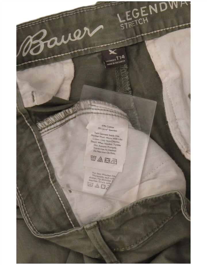 EDDIE BAUER Pantaloni chino pentru femei Boyfriend Fit US 14 XL W36 L33 Kaki