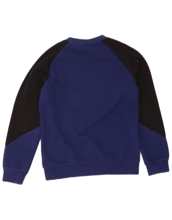 Pulover cu grafică Adidas pentru băieți, 9-10 ani, albastru bleumarin