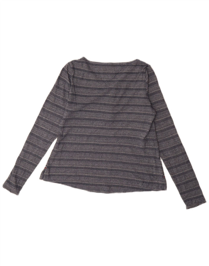 Top supradimensionat pentru femei Tommy Hilfiger cu mânecă lungă UK 6 XS bleumarin cu dungi