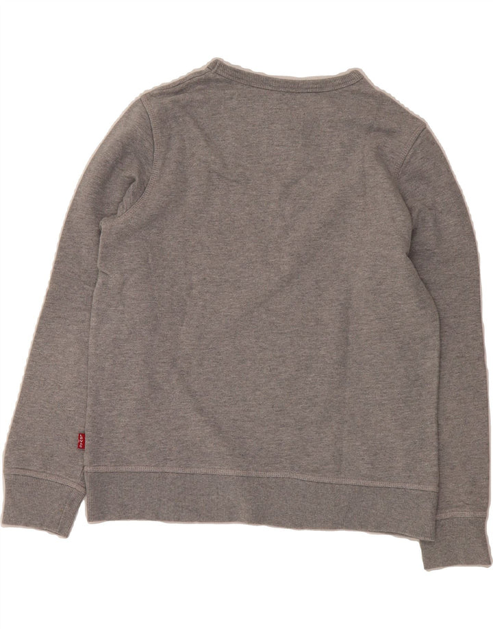 LEVI'S Girls Graphic Sweatshirt Jumper 13-14 Years Grey Vintage Levi's and Second-Hand Levi's from Messina Hembry 