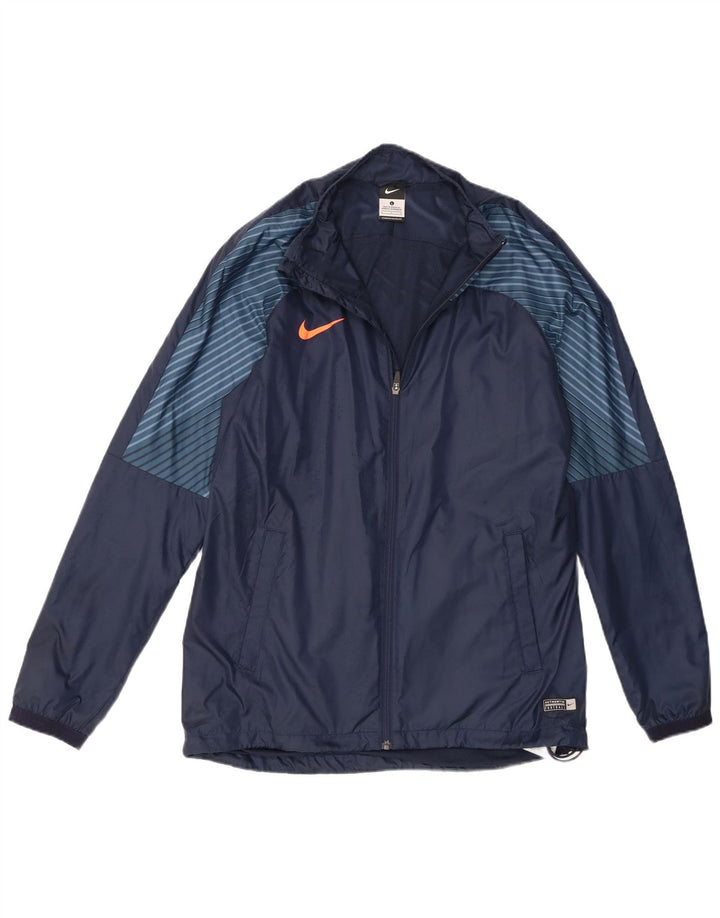 Jachetă de top pentru trening Nike pentru bărbați, mare, albastru bleumarin, poliester cu dungi