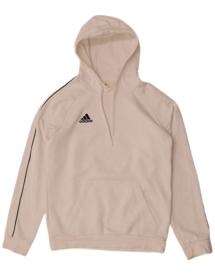 Pulover Adidas pentru bărbați, bumbac alb mediu
