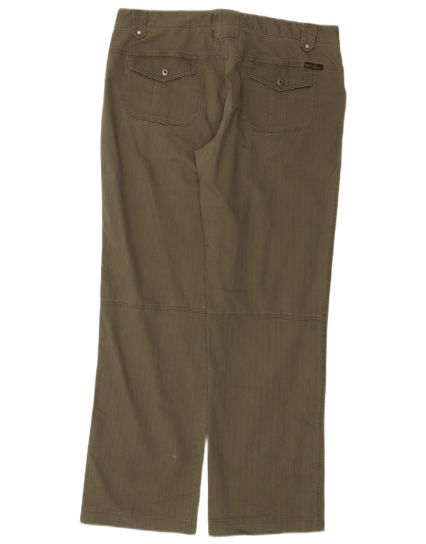COLUMBIA Pantaloni casual drepti pentru femei US 12 Large W34 L31 Kaki Dungi