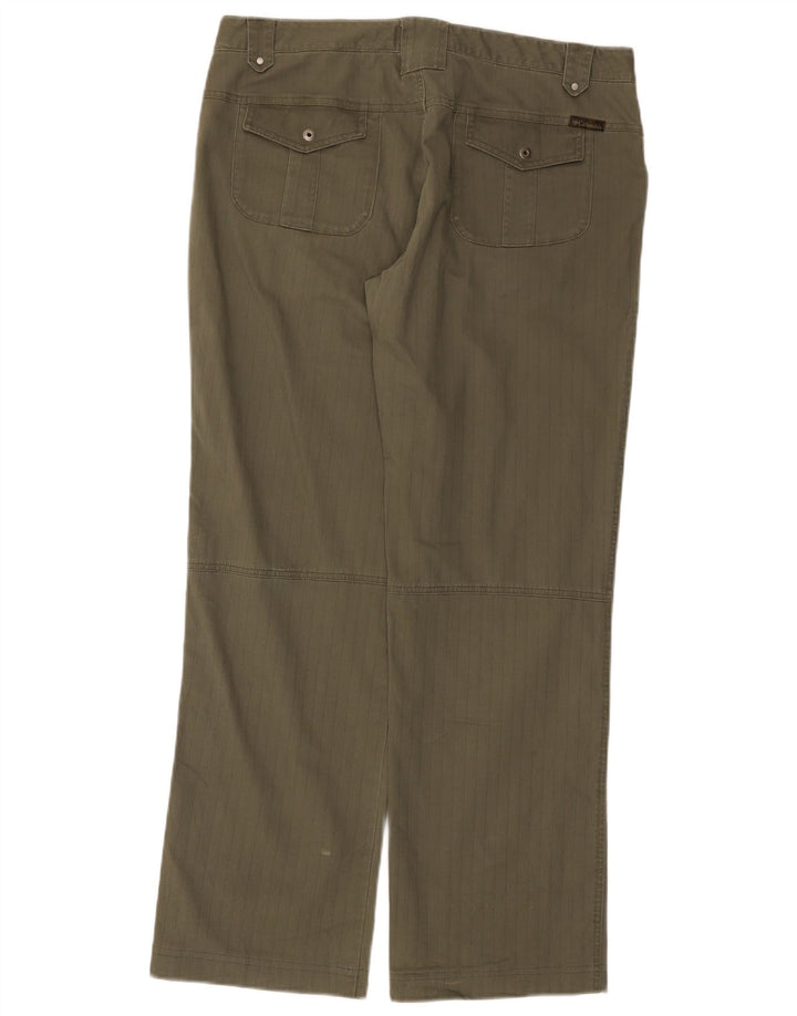 COLUMBIA Pantaloni casual drepti pentru femei US 12 Large W34 L31 Kaki Dungi