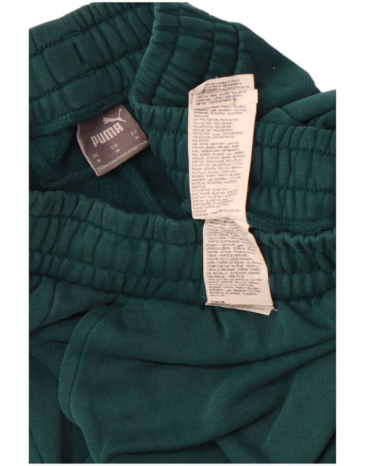 Pantaloni de trening PUMA pentru bărbați Joggeri din bumbac verde mediu