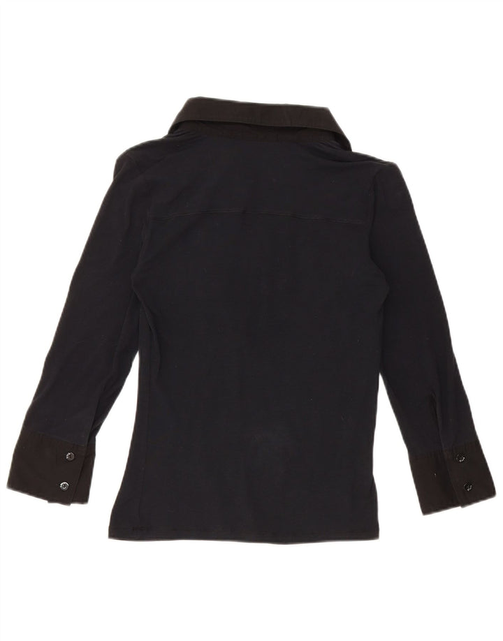 Bluză cămașă cu mâneci 3/4 pentru femei Liu Jo, 8 UK 8 Mic, bleumarin